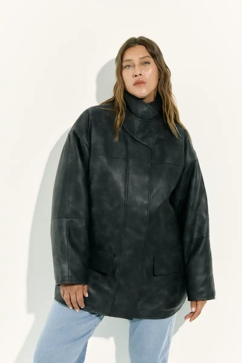 Куртка из экокожи утепленная