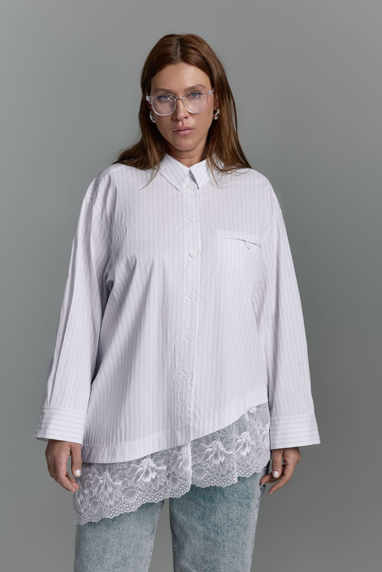 Рубашка с кружевом