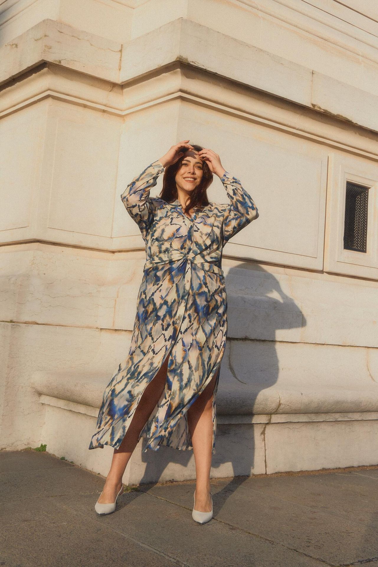 Платье-рубашка в принте