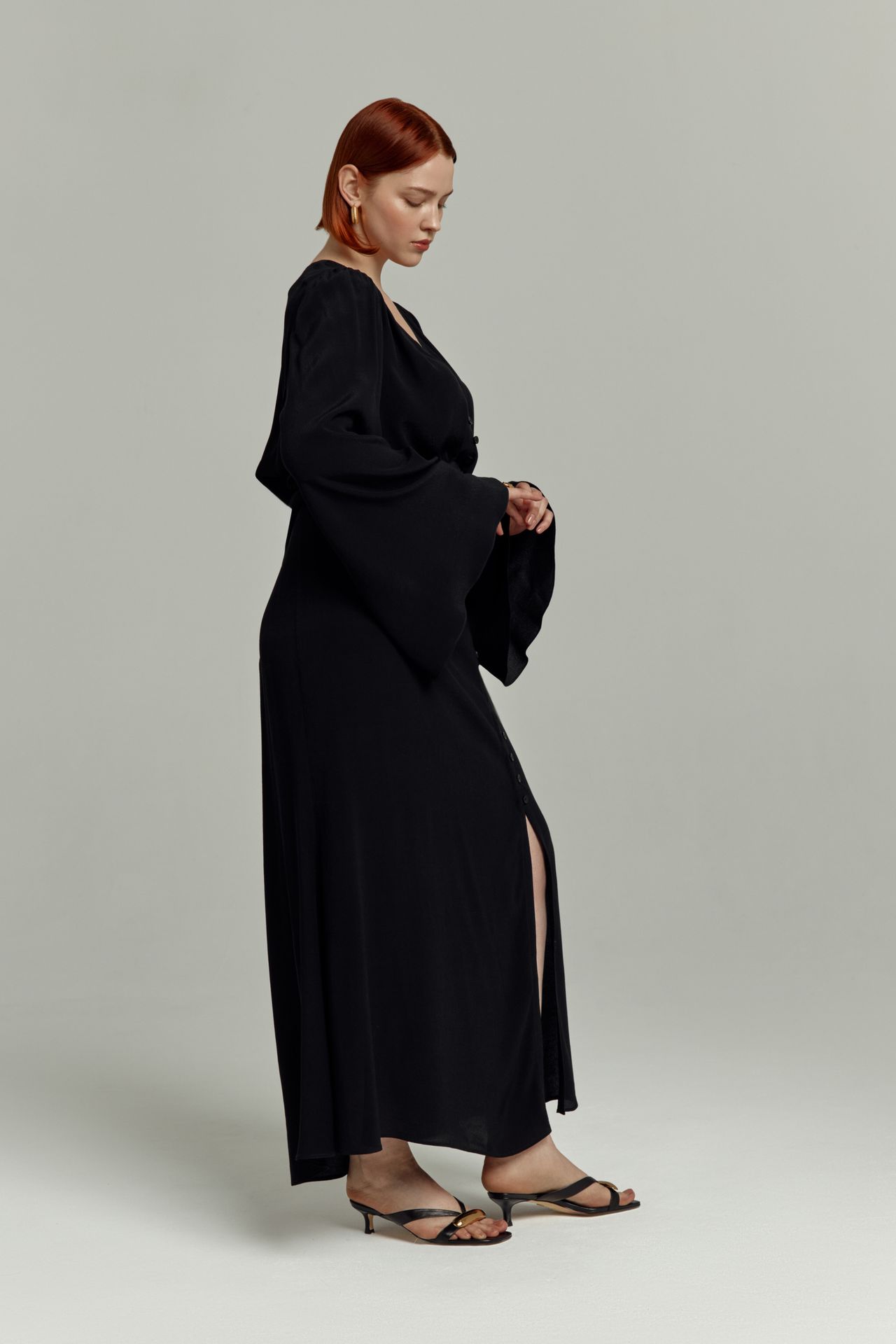 Юбка струящаяся на пуговицах