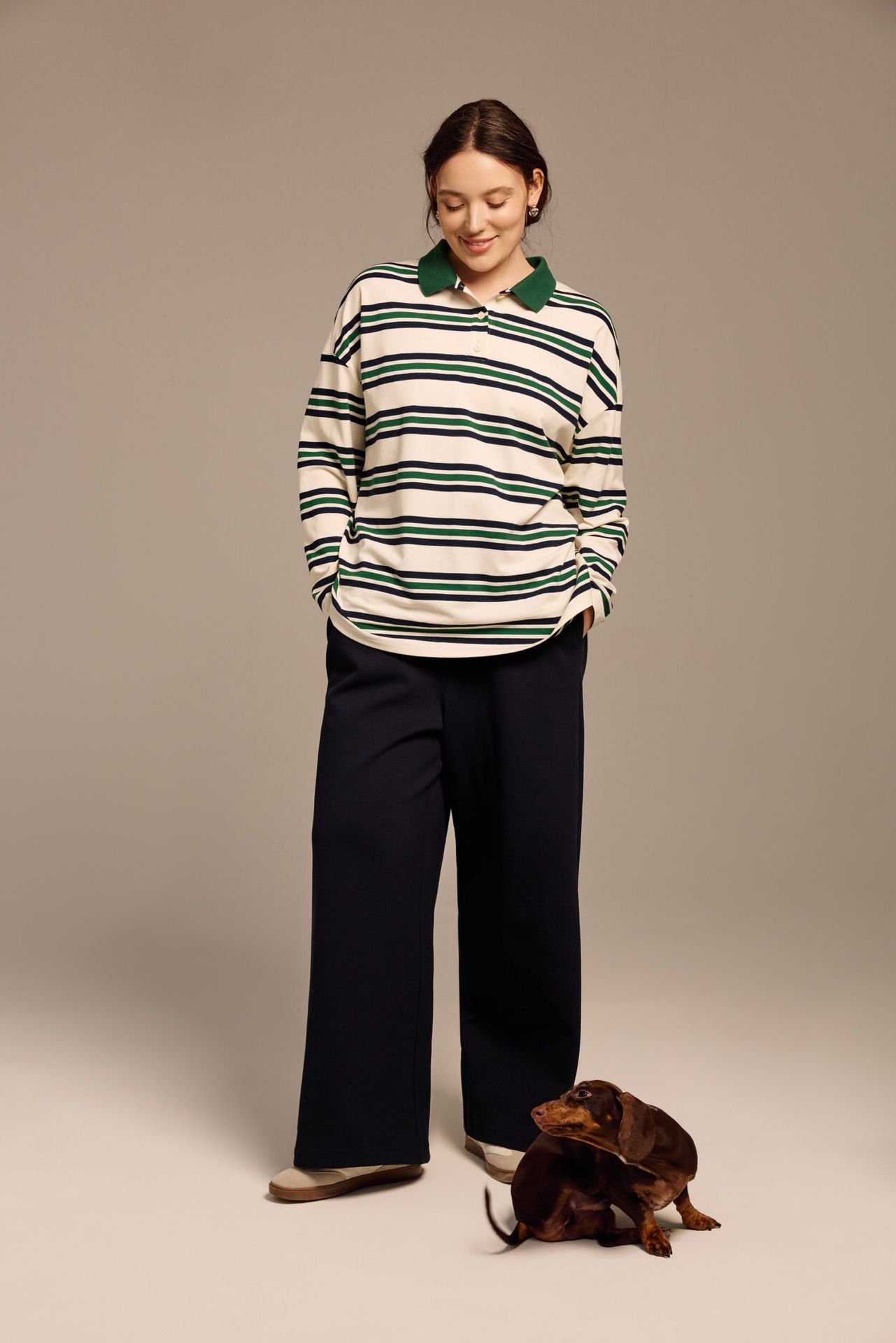 Поло с длинным рукавом Элен