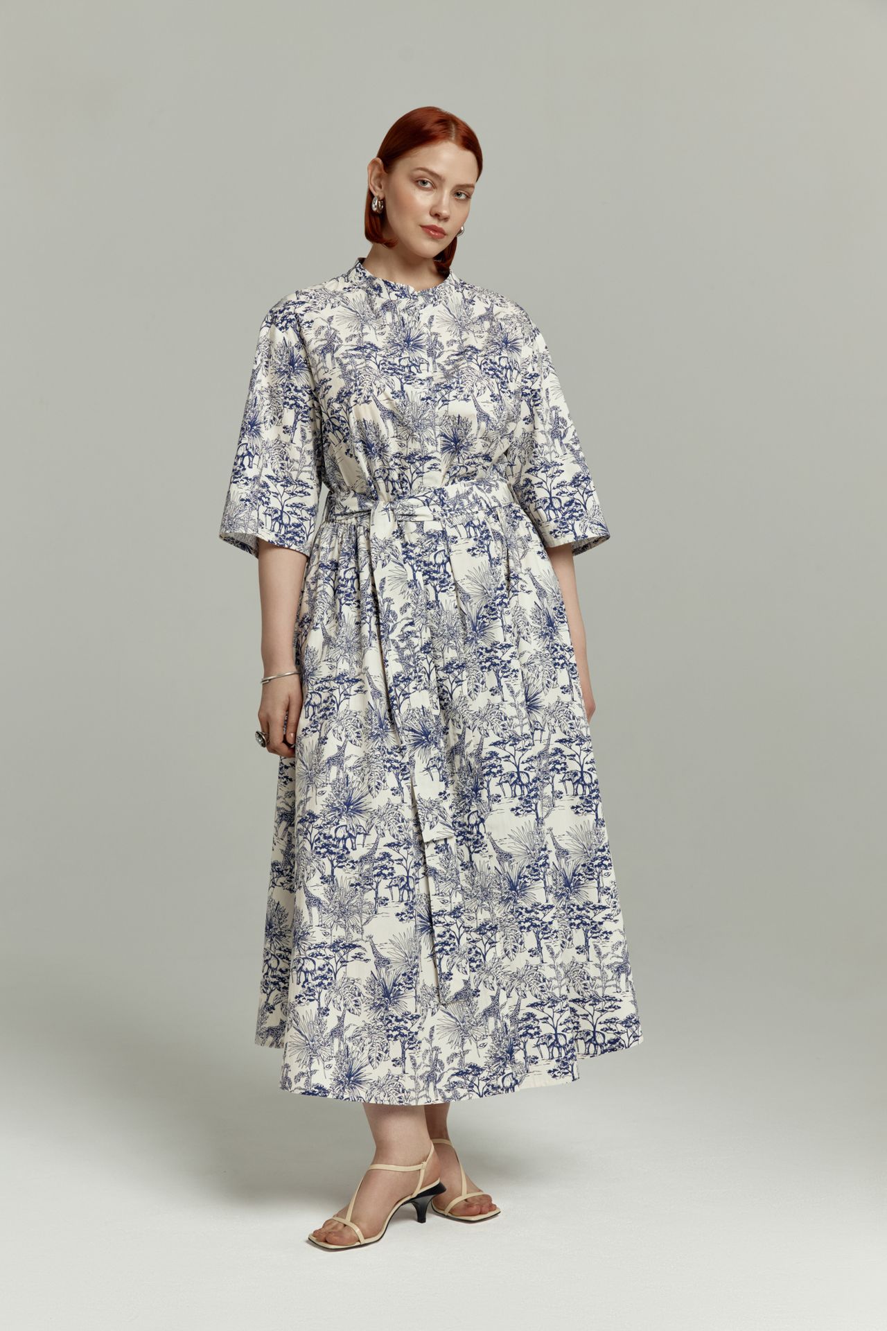 Платье хлопковое в принте