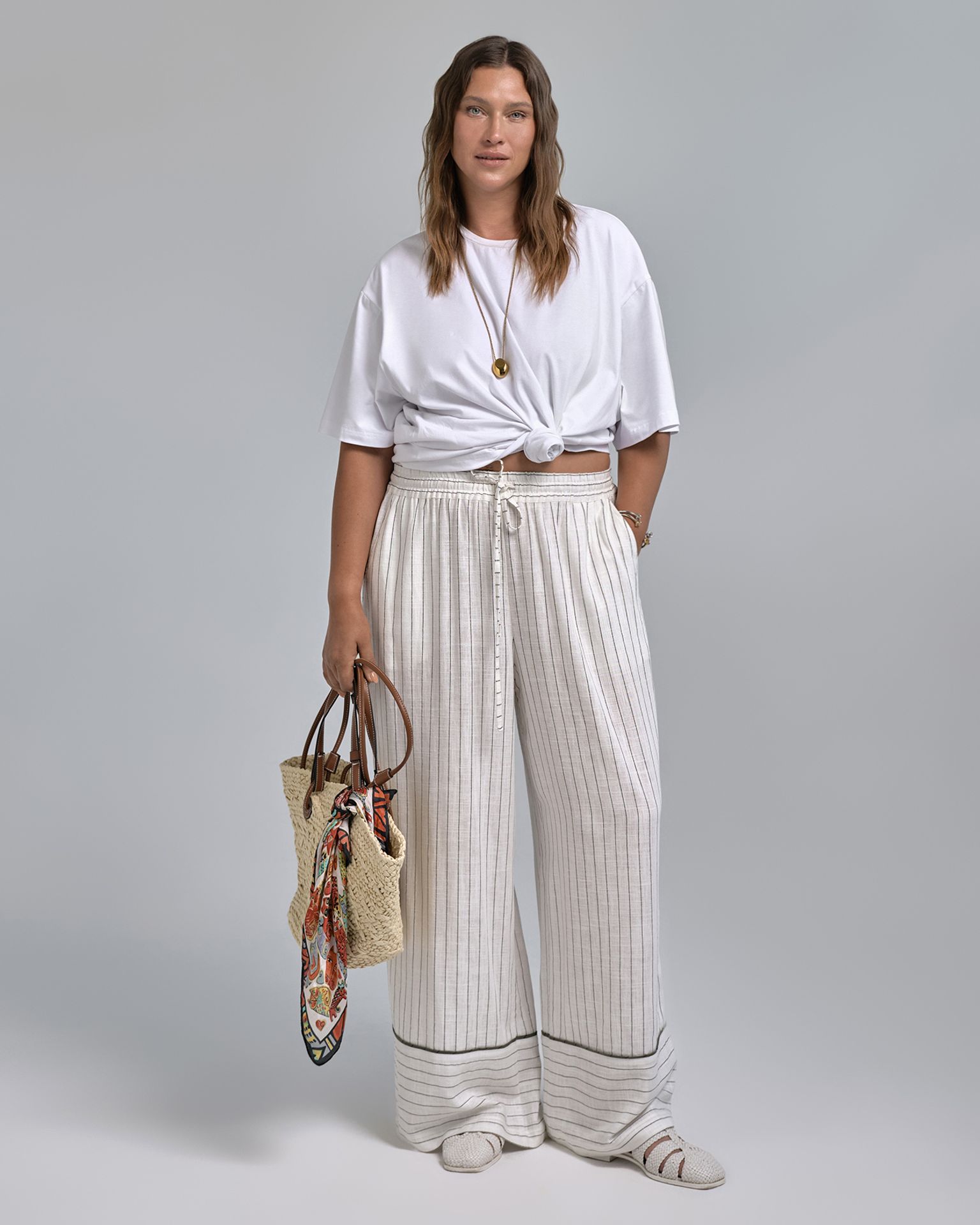 Брюки льняные