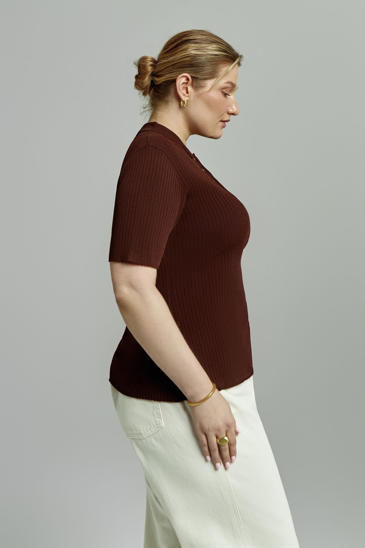 Джемпер-поло с коротким рукавом