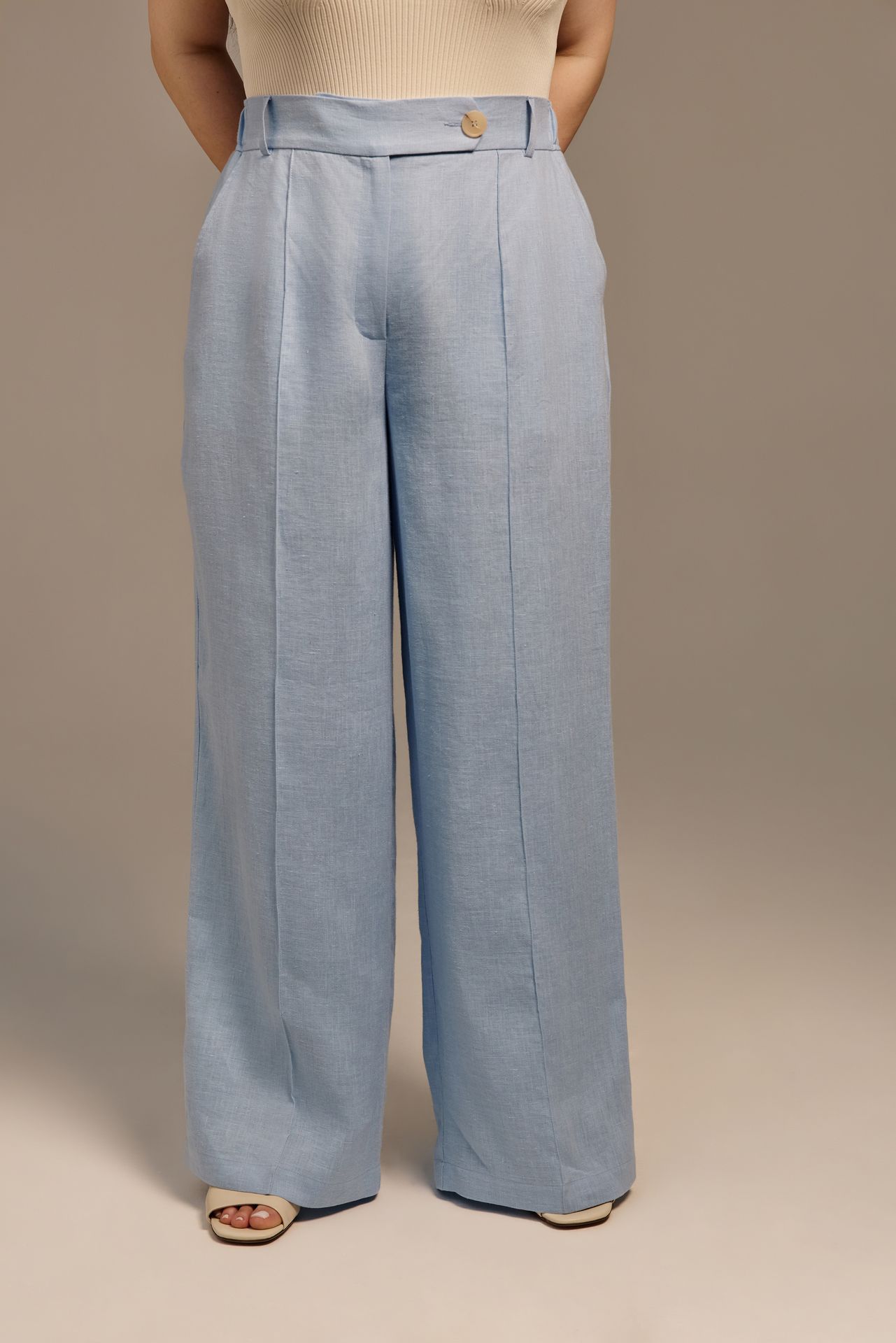 Брюки-палаццо изо льна АРРИБА