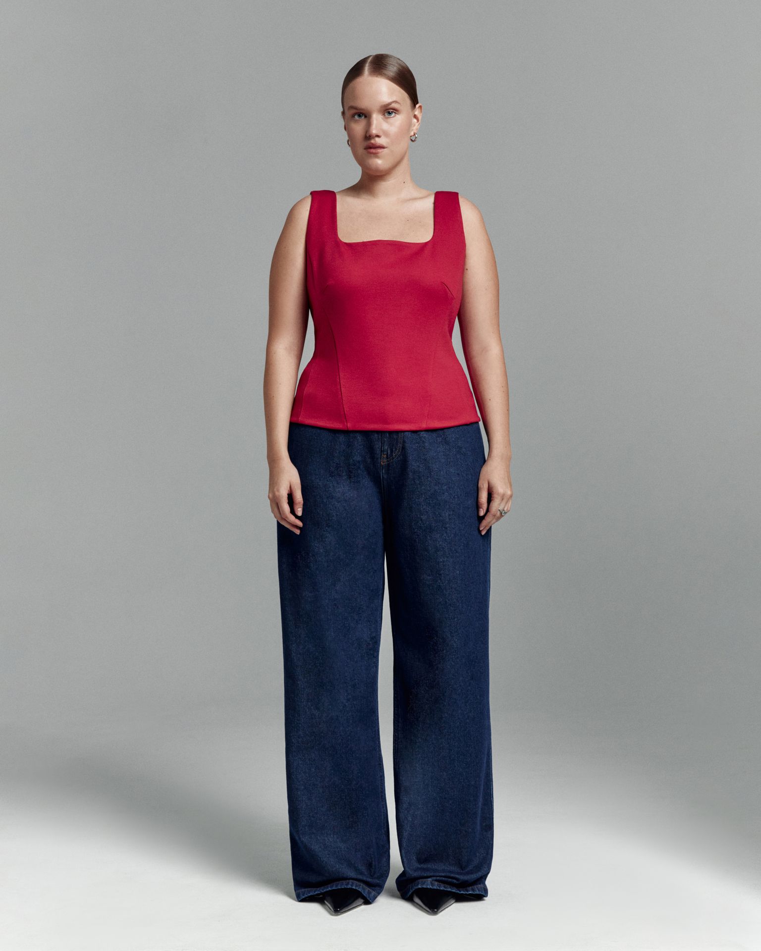 Топ трикотажный в корсетном стиле