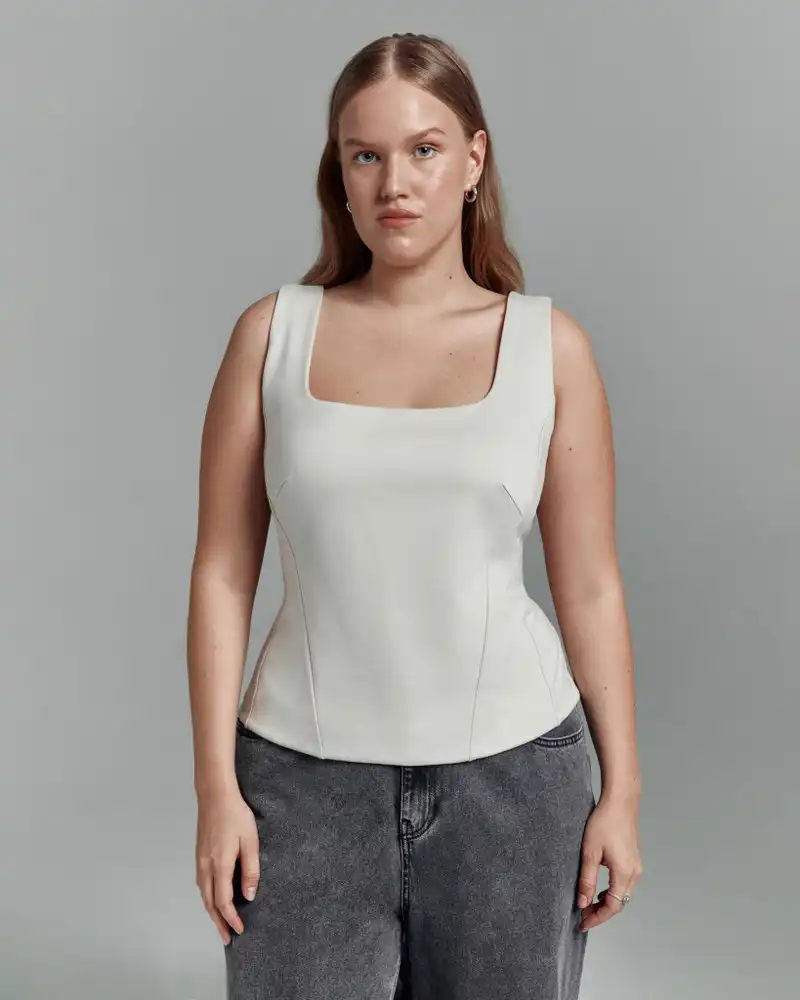 Топ трикотажный в корсетном стиле