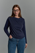 Лонгслив с драпировкой HOLO