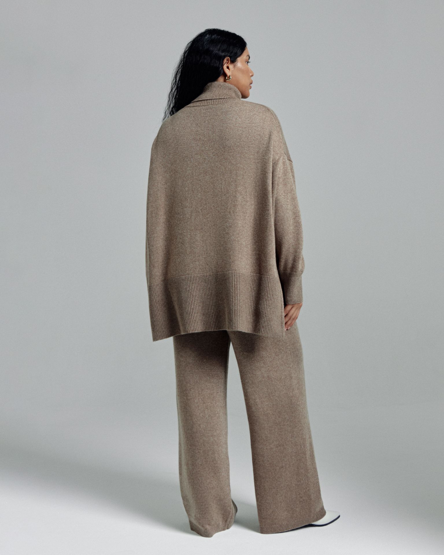 Брюки вязаные с шерстью