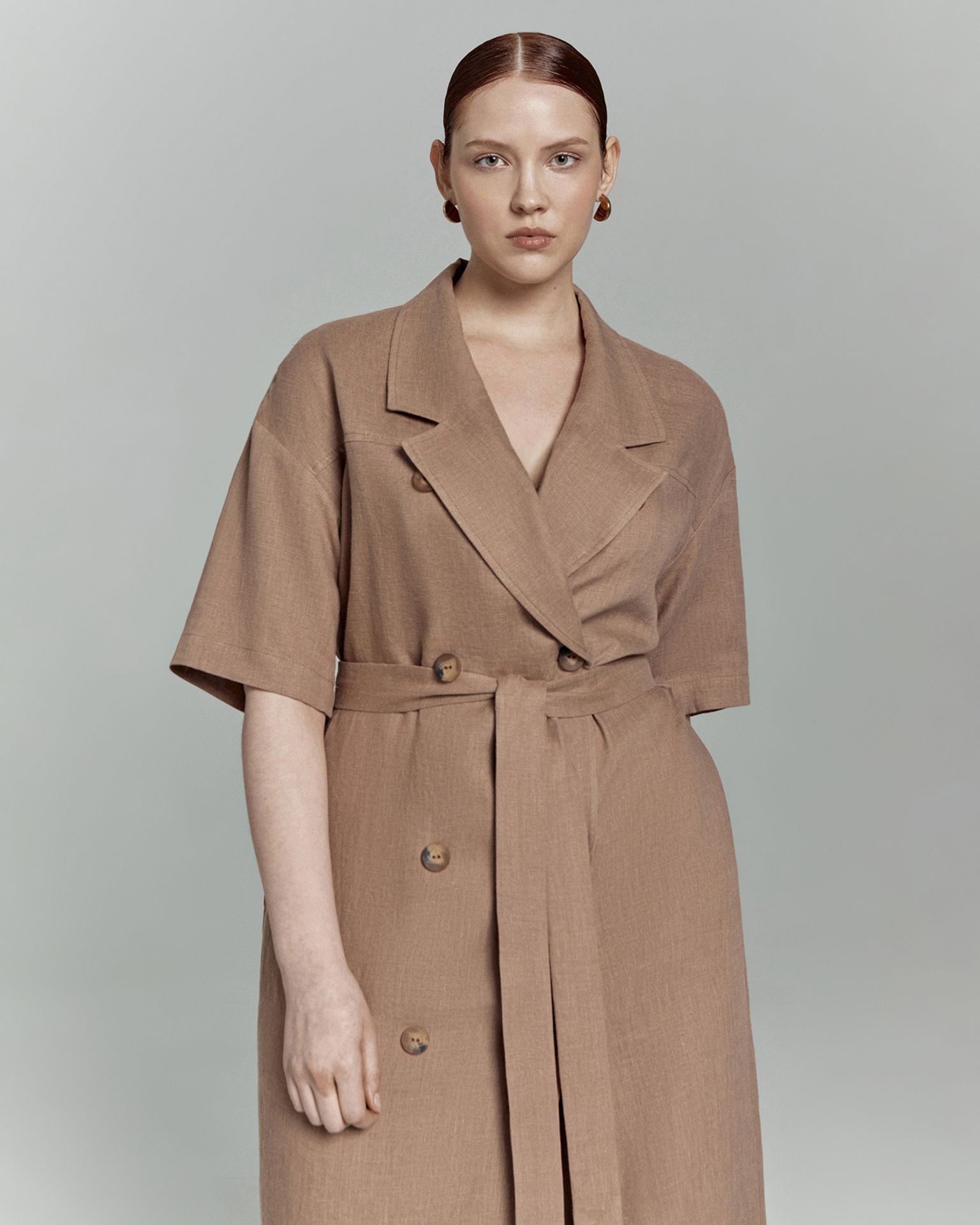 Платье-жакет изо льна