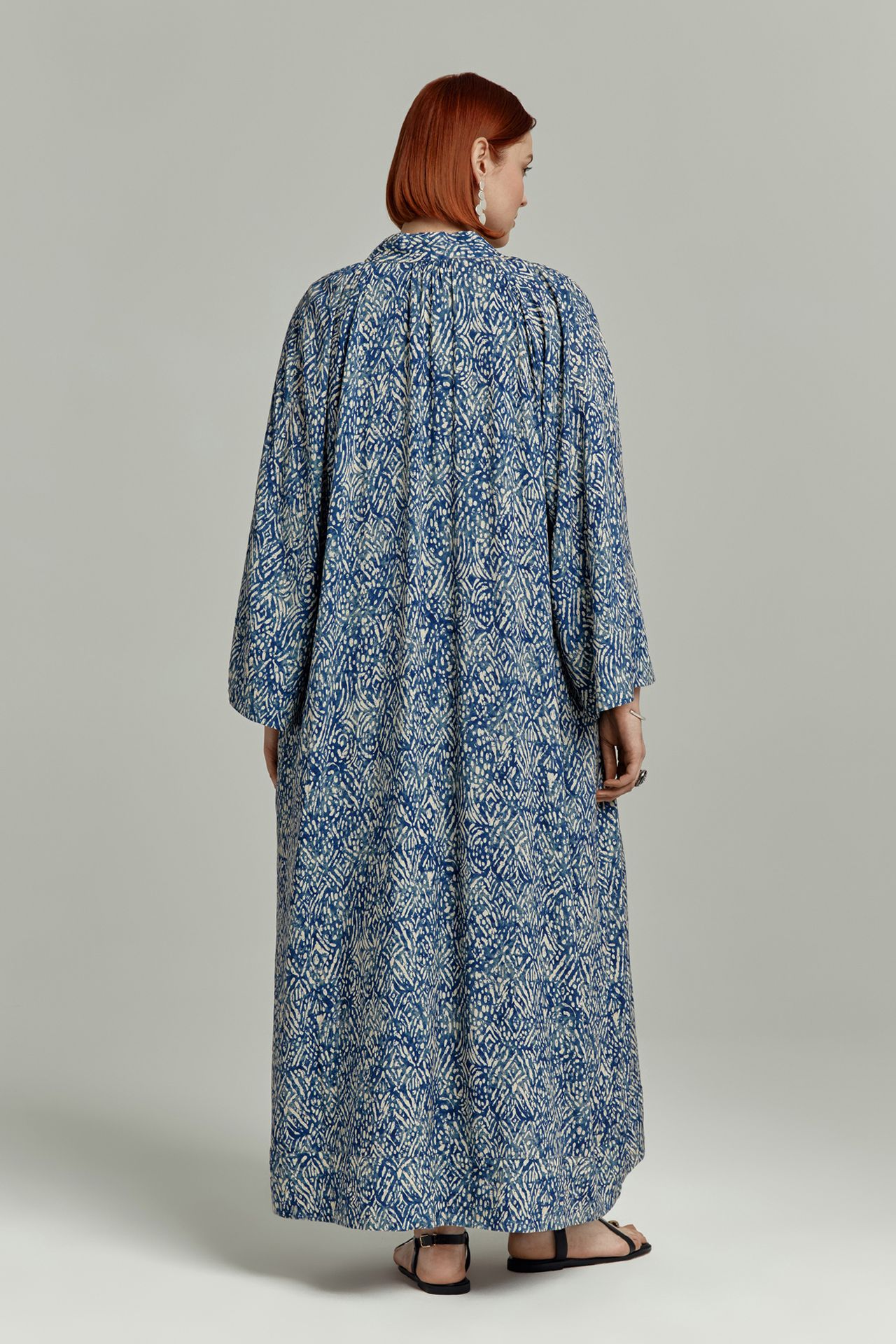 Платье-кимоно в принте