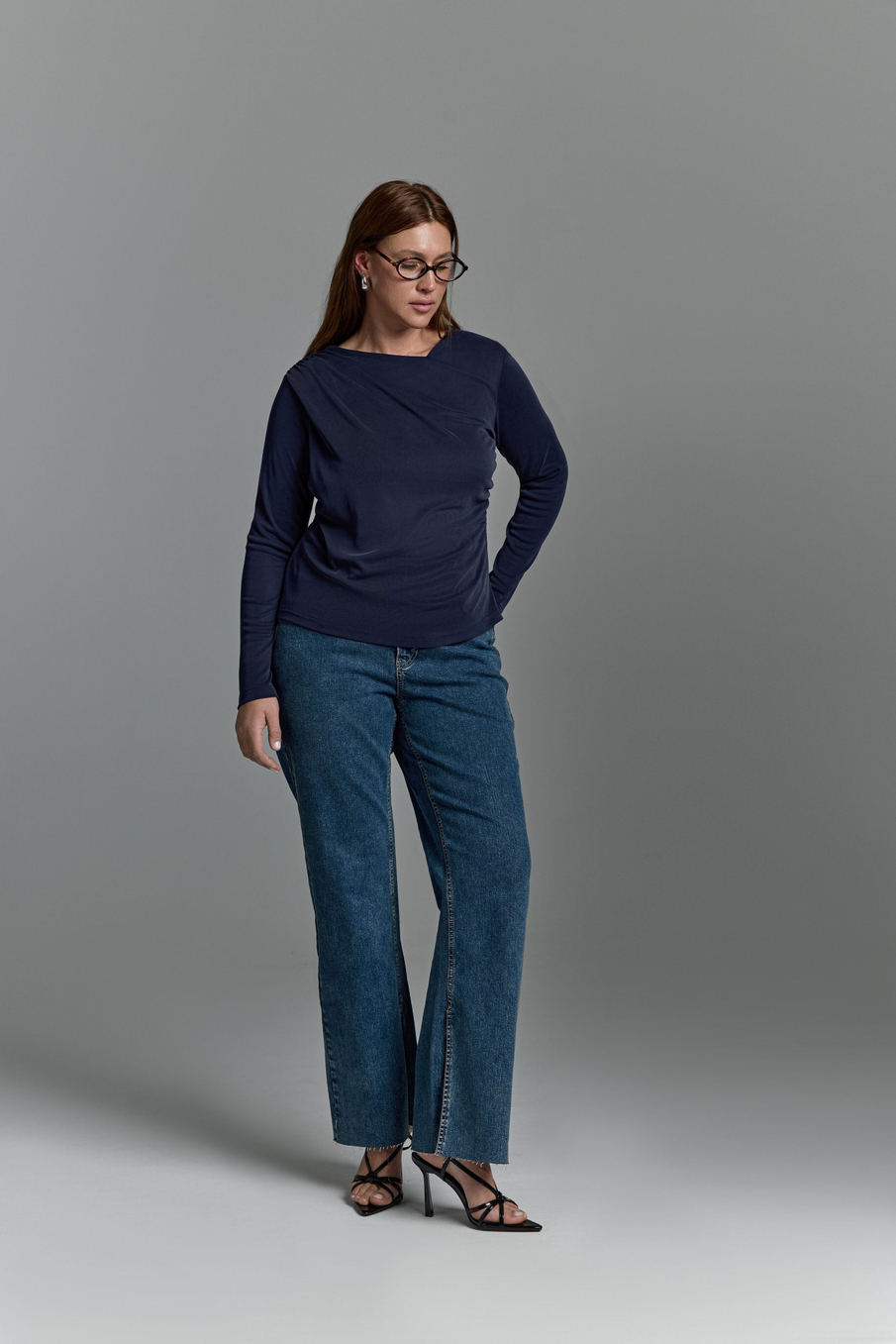 Лонгслив с драпировкой HOLO